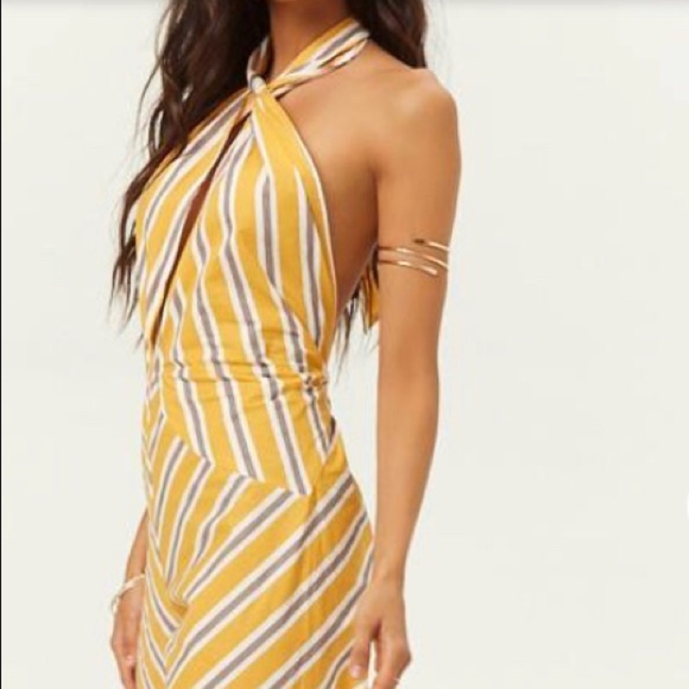 NEW STIPED WIDE-LEG JUMPSUIT